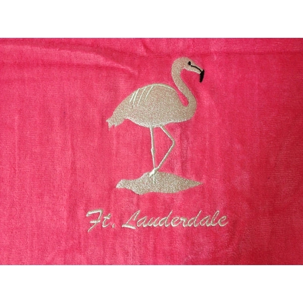 Neon Pink 32x64 Terry Velour Beach Towels.