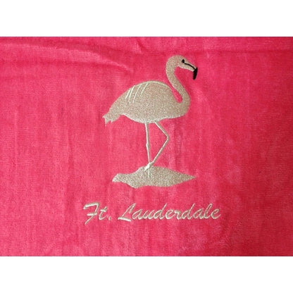 Neon Pink 32x64 Terry Velour Beach Towels.