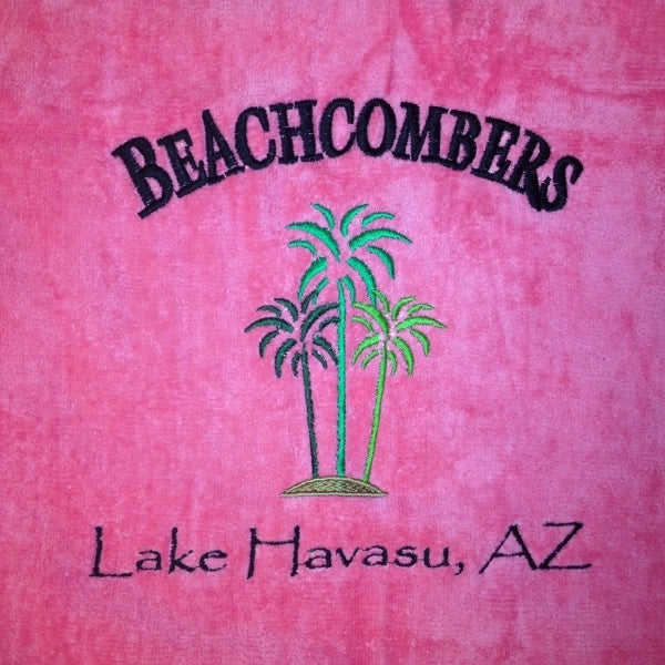 Neon Pink 32x64 Terry Velour Beach Towels.