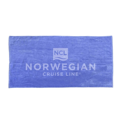 Caribbean Blue 28x58 Terry Velour Beach Towel