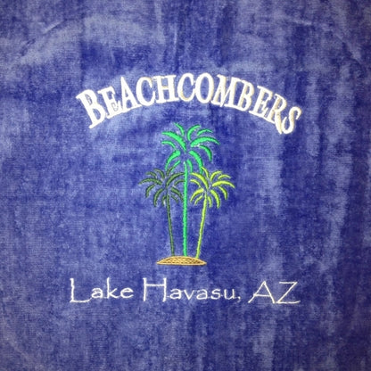 Caribbean Blue 28x58 Terry Velour Beach Towel