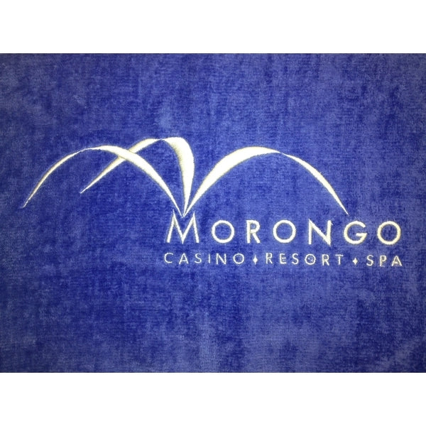 Caribbean Blue 28x58 Terry Velour Beach Towel