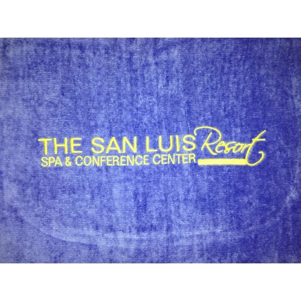 Caribbean Blue 28x58 Terry Velour Beach Towel