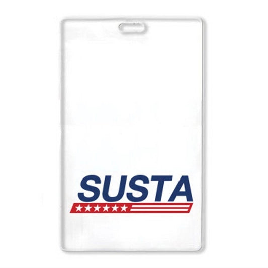 Large Printed Badge Holder 4"W x 6"H - Clear Vinyl