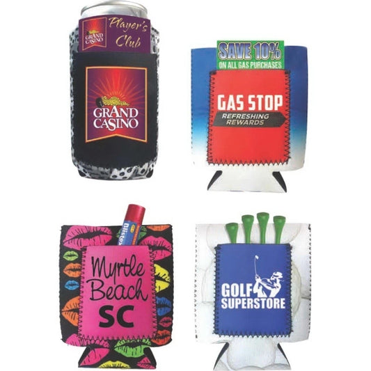 Full Color Pocket Neoprene Can Cooler