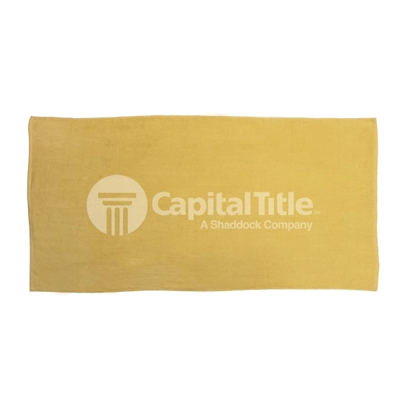 Tone-on-Tone SILK Sunshine Yellow 30x60 Velour Beach Towel.