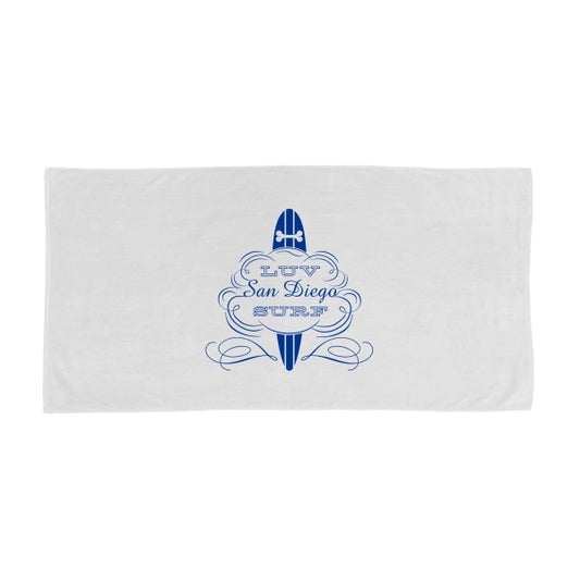 SILK White 30x60 Terry Velour Beach Towel.