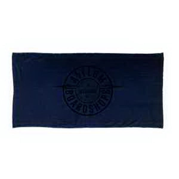 Black Ink SILK Navy Blue 30x60 Terry Velour Beach Towel.