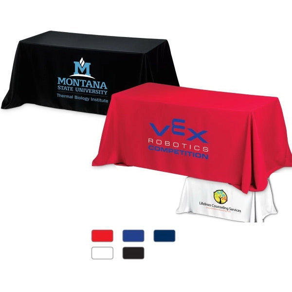 3-Sided Economy Table Covers & Throws (Full Color)