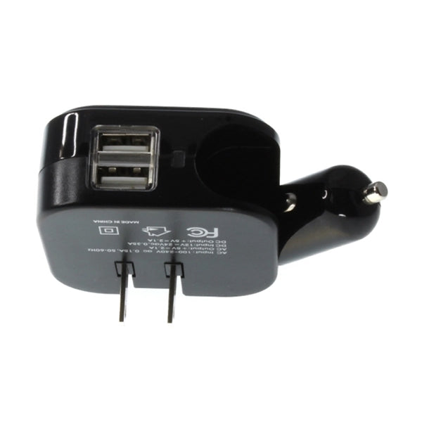 Hilltop - USB Type A charger with AC and car lighter plugs.
