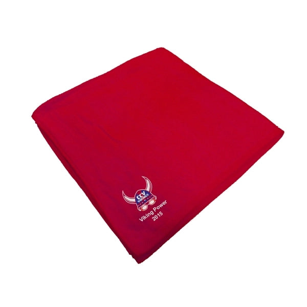 Salsa Red EMB 30x60 Terry Velour Beach Towel.