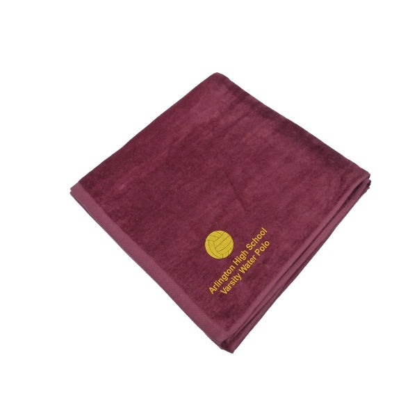 Burgundy EMB 30x60 Terry Velour Beach Towel.