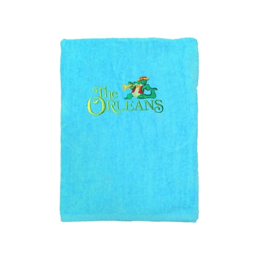 Turquoise EMB 30x60 Terry Velour Beach Towel.