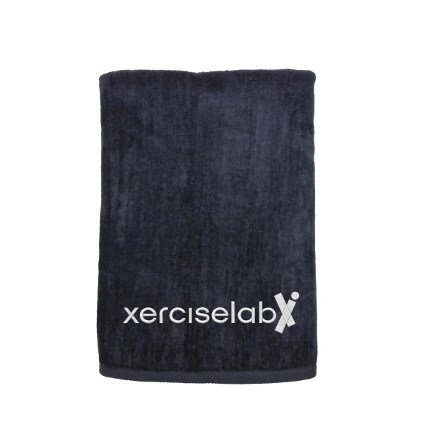 Black EMB 30x60 Terry Velour Beach Towel.