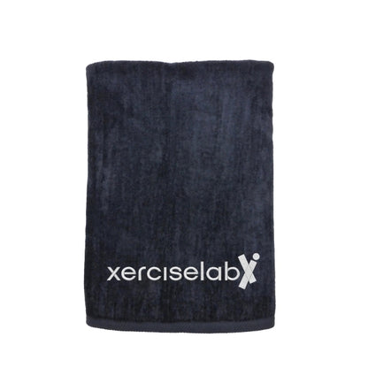Black EMB 30x60 Terry Velour Beach Towel.