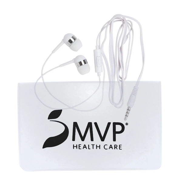 SMALL VINYL CASE WITH MICROPHONE EARPHONES