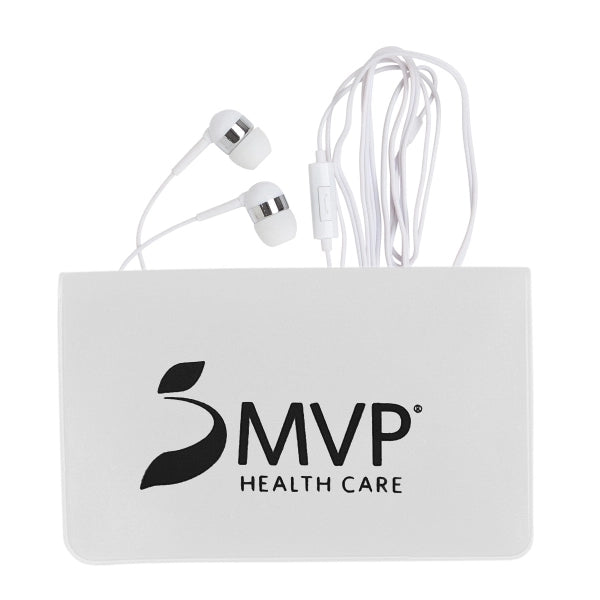 SMALL VINYL CASE WITH MICROPHONE EARPHONES