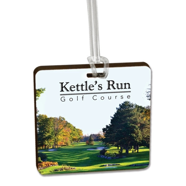Custom Ultra Vivid Recycled Wood Bag Tags