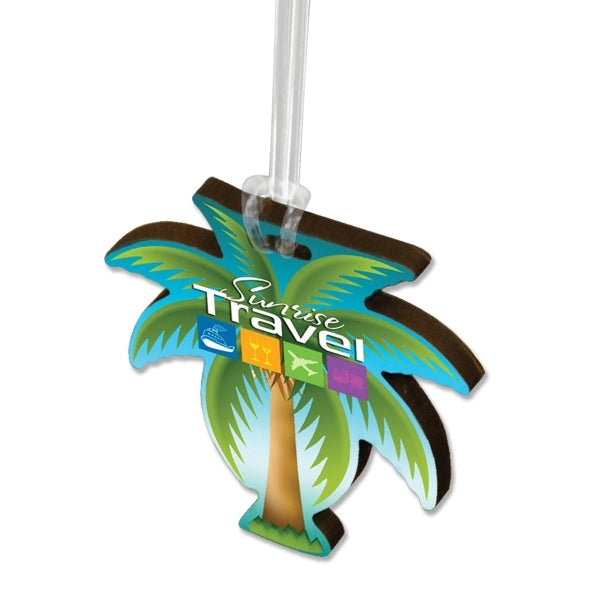 Custom Ultra Vivid Recycled Wood Bag Tags