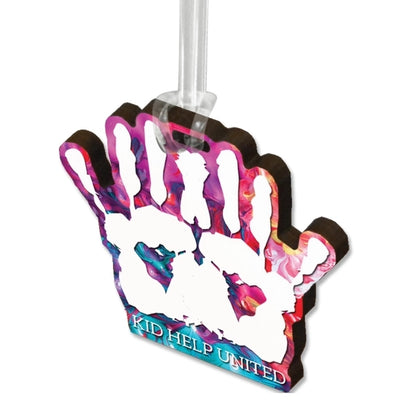 Custom Ultra Vivid Recycled Wood Bag Tags