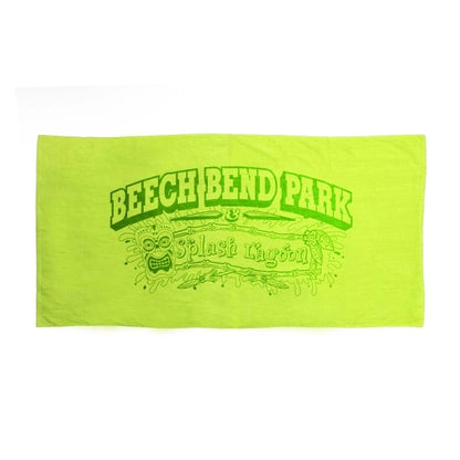 Reverse T SILK Neon Yellow 30x60 Terry Velour Beach Towel.