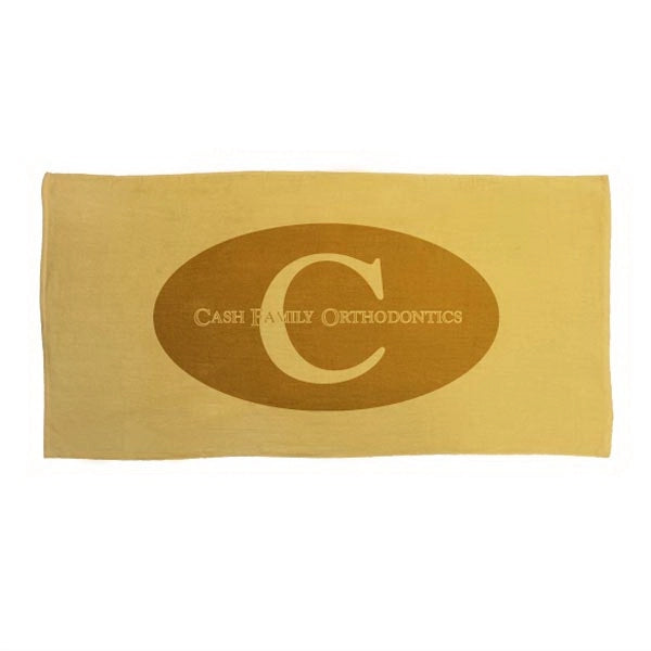 SILK Sunshine Yellow 30x60 Terry Velour Beach Towel.