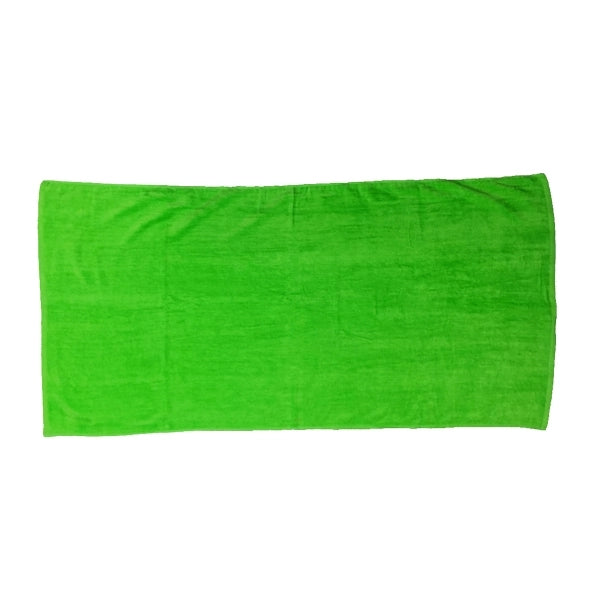 Black Ink SILK Lime Green 30x60 Terry Velour Beach Towel.