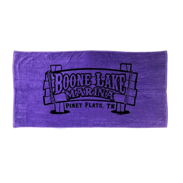 Black Ink SILK Purple 30x60 Terry Velour Beach Towel.