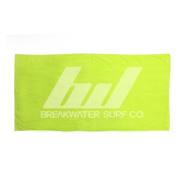 Tone-on-Tone SILK Neon Yellow 30x60 Terry Velour Beach Towel