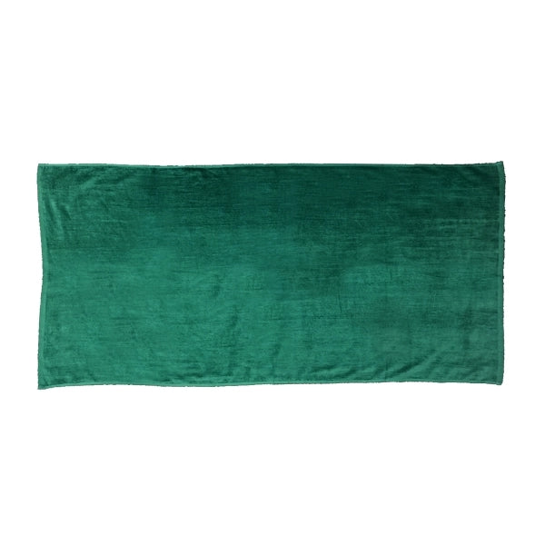 Black Ink SILK Hunter Green 30x60 Terry Velour Beach Towel.