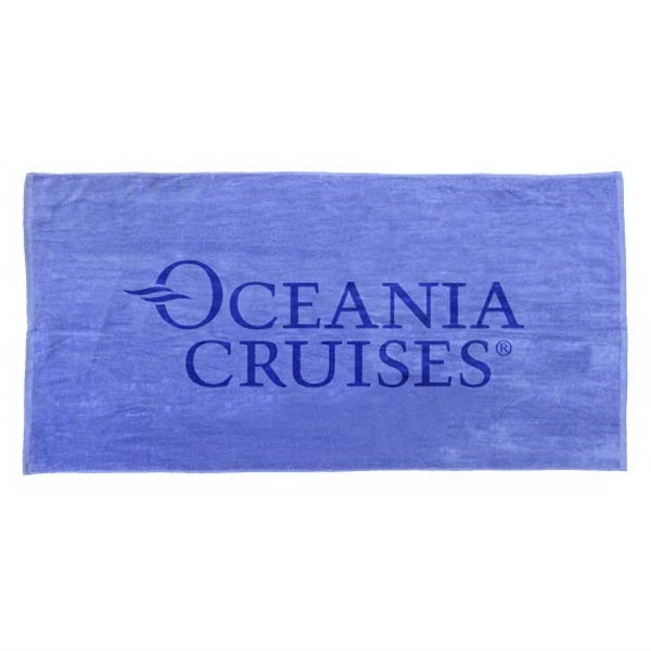 SILK Caribbean Blue 28x58 Terry Velour Beach Towel