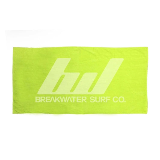 Tone-on-Tone SILK Neon Yellow 28x58 Terry Velour Beach Towel