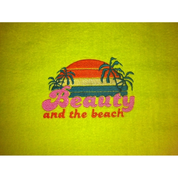 SILK Neon Yellow 30x60 Terry Velour Beach Towel.