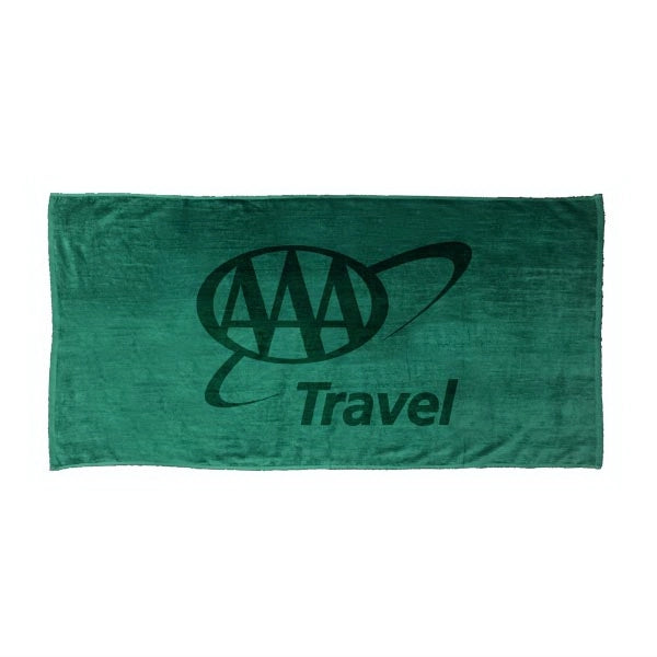 SILK Hunter Green 30x60 Terry Velour Beach Towel.