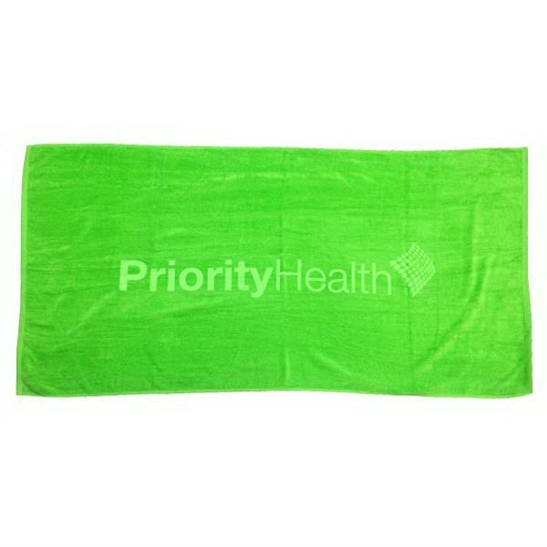 SILK Lime Green 30x60 Terry Velour Beach Towel.
