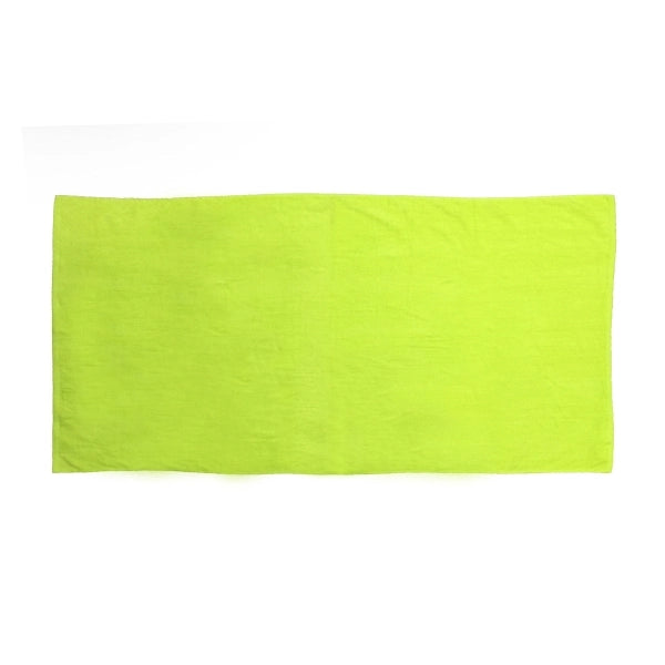 Black Ink SILK Neon Yellow 28x58 Terry Velour Beach Towel