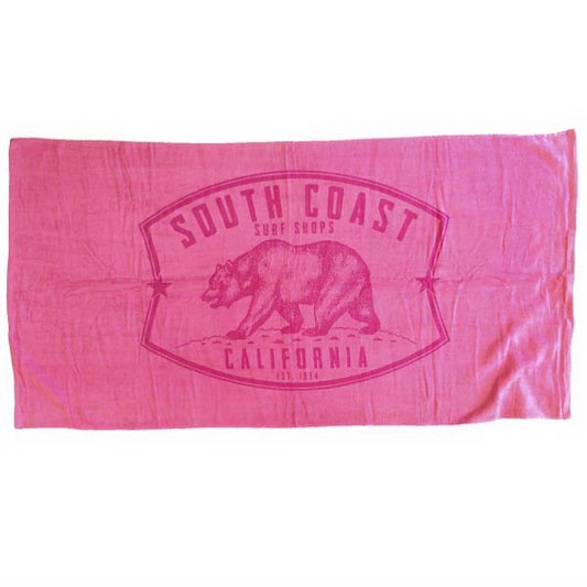 SILK Neon Pink 28x58 Terry Velour Beach Towel