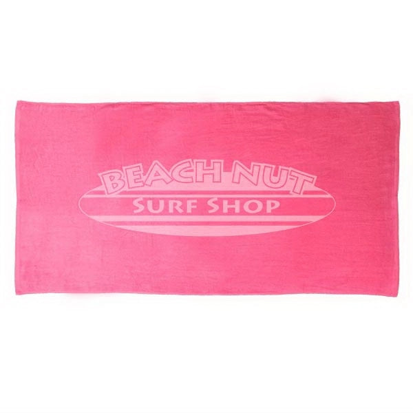 SILK Neon Pink 28x58 Terry Velour Beach Towel