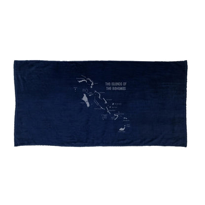 SILK Navy Blue 28x58 Terry Velour Beach Towel