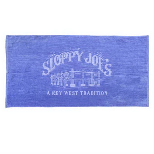 Tone SILK Caribbean Blue 28x58 Velour Beach Towel
