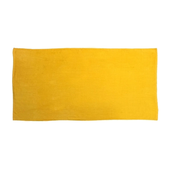 Tone-on-Tone SILK Athletic Gold 30x60 Velour Beach Towel.
