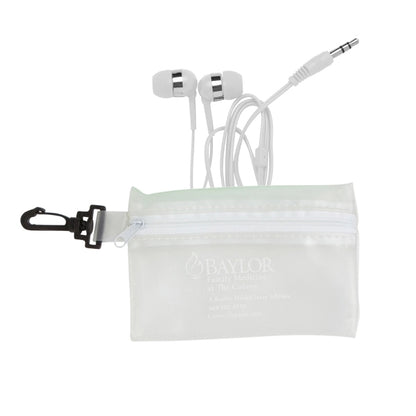 Zipper Case w/White Earphones
