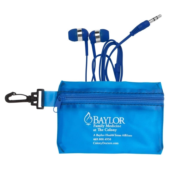 Zipper PVC Case w/Color Earphones
