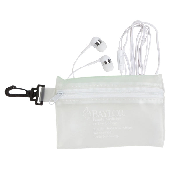 Zipper Case w/Mic Earphones