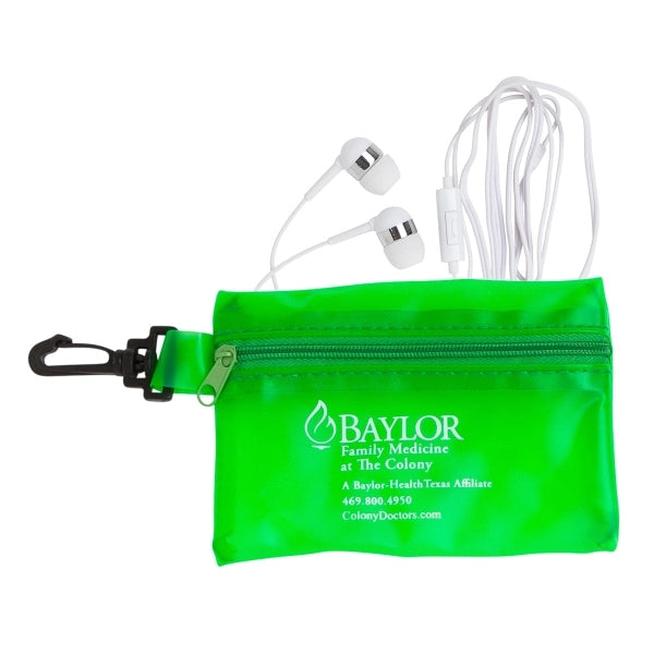 Zipper Case w/Mic Earphones
