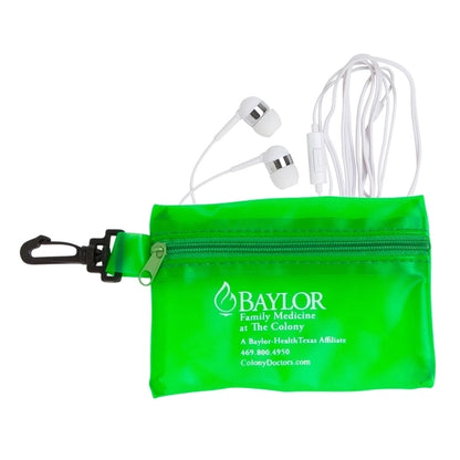 Zipper Case w/Mic Earphones