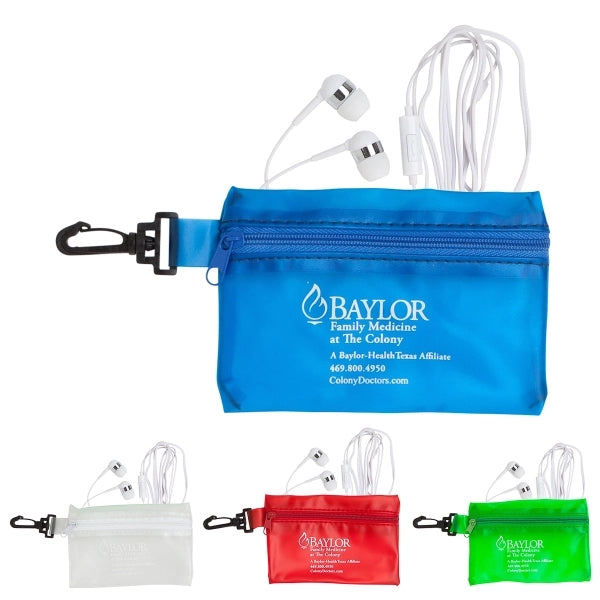 Zipper Case w/Mic Earphones