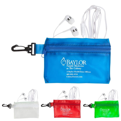 Zipper Case w/Mic Earphones