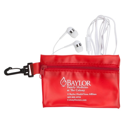Zipper Case w/Mic Earphones