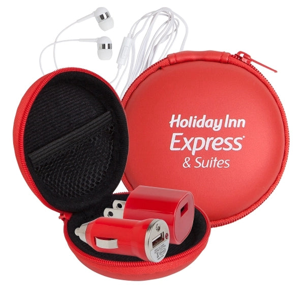 Deluxe Audio Tech Kit in Round EVA Case